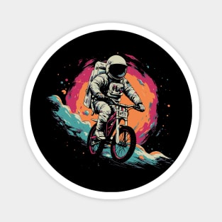 Awesome Astronau on Bike Space Galaxy Magnet